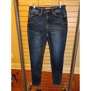 Wax Jean Butt I Love You Dark Wash‎ Skinny Jeans Push Up High Rise 90500 28x26